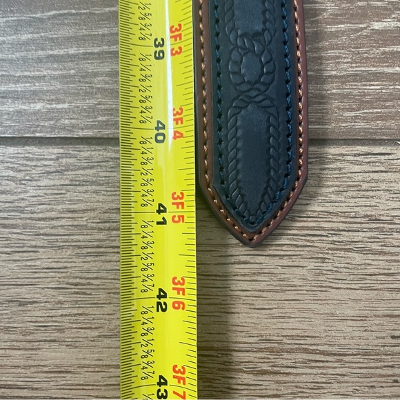 GP & Max Genuine Italian Leather Belt Nautical Made In Italy Preppy Dressy - Picture 14 of 16